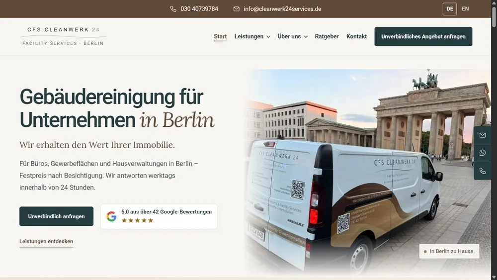 Website-Vorschau von CleanWerk24