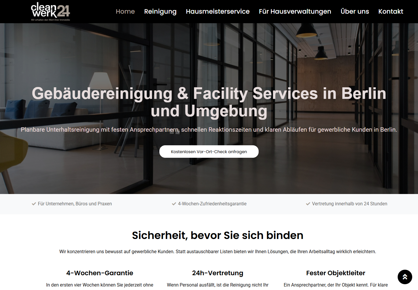 Website-Vorschau von CleanWerk24