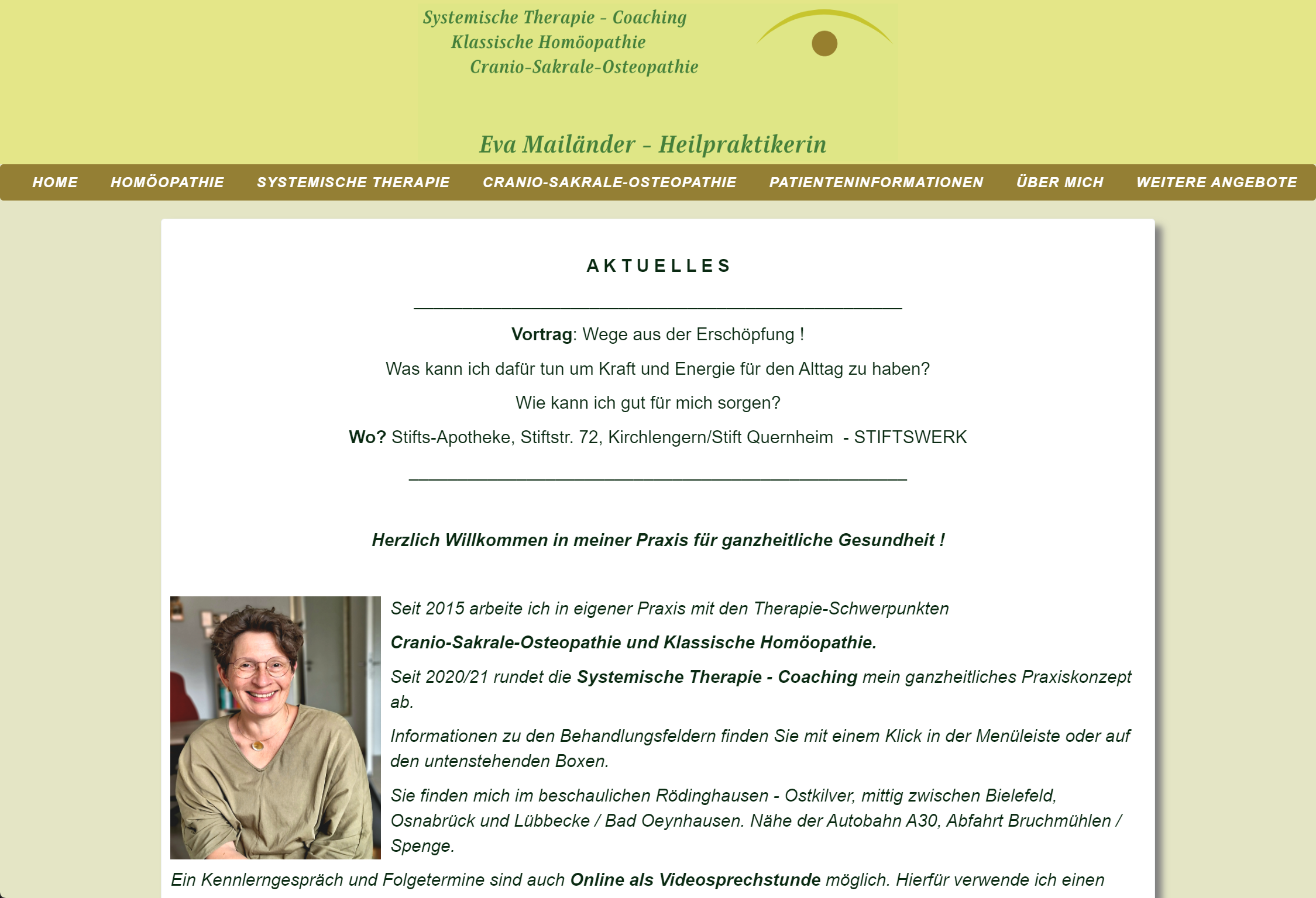 Website-Vorschau von Homöopathie Mailänder