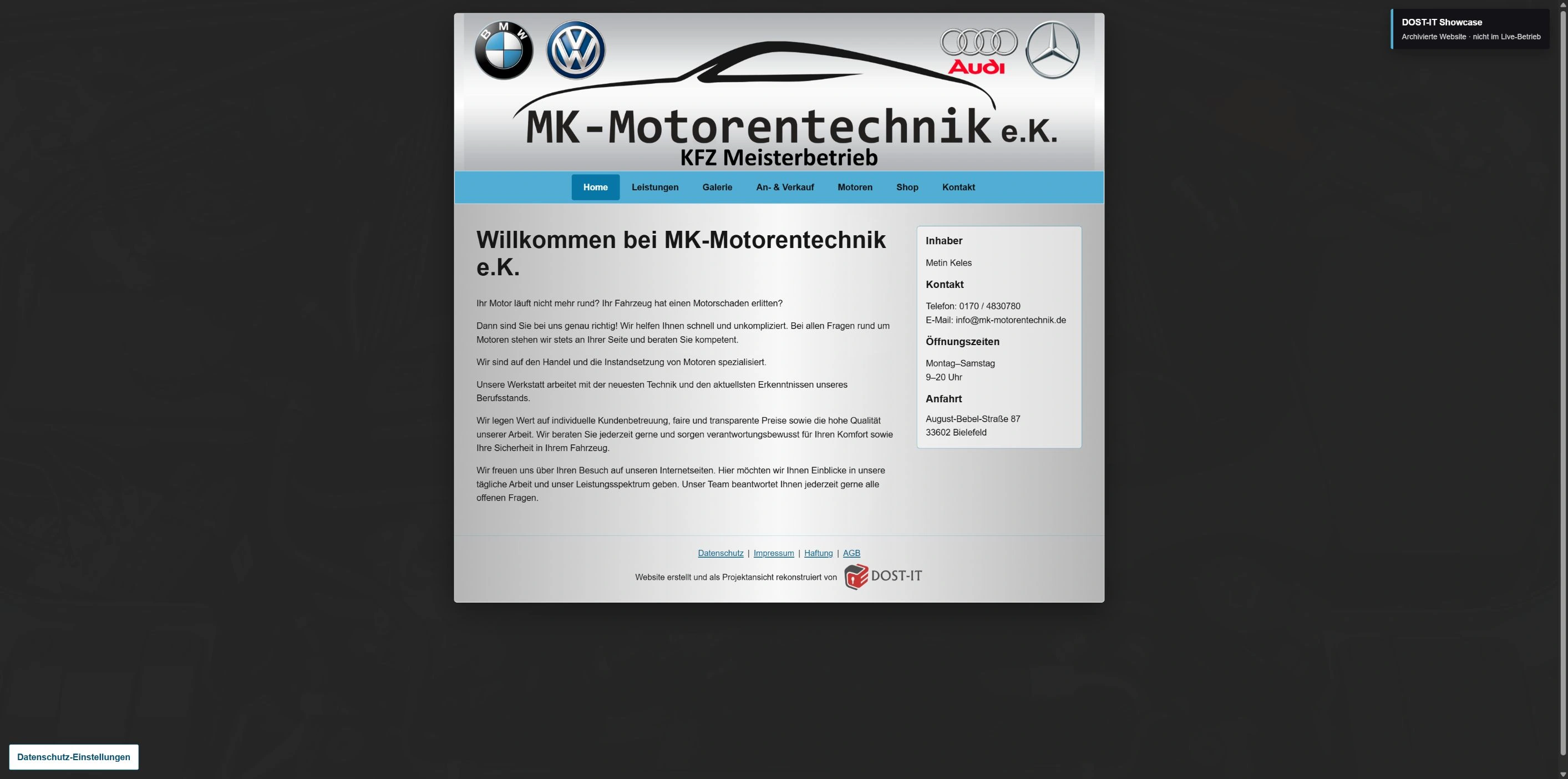 Website-Vorschau von MK-Motorentechnik