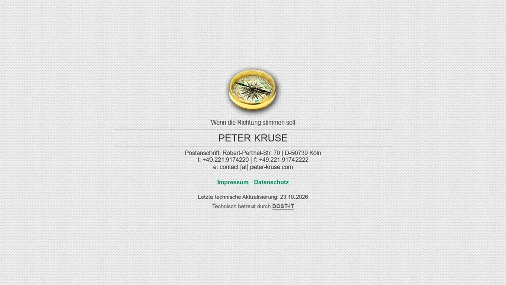 Website-Vorschau von Peter Kruse