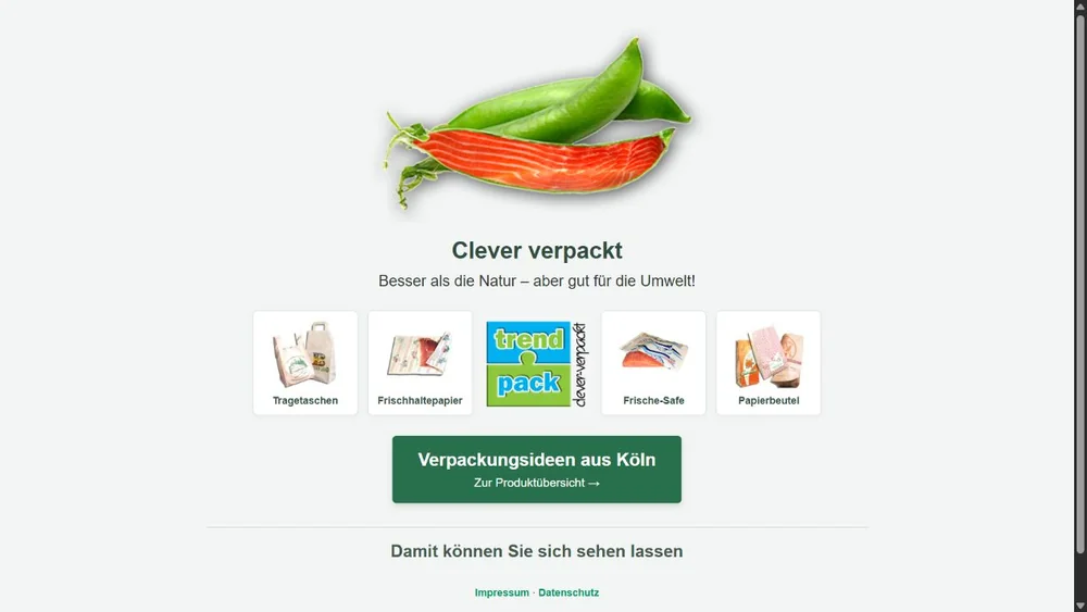Website-Vorschau von Trend-Pack